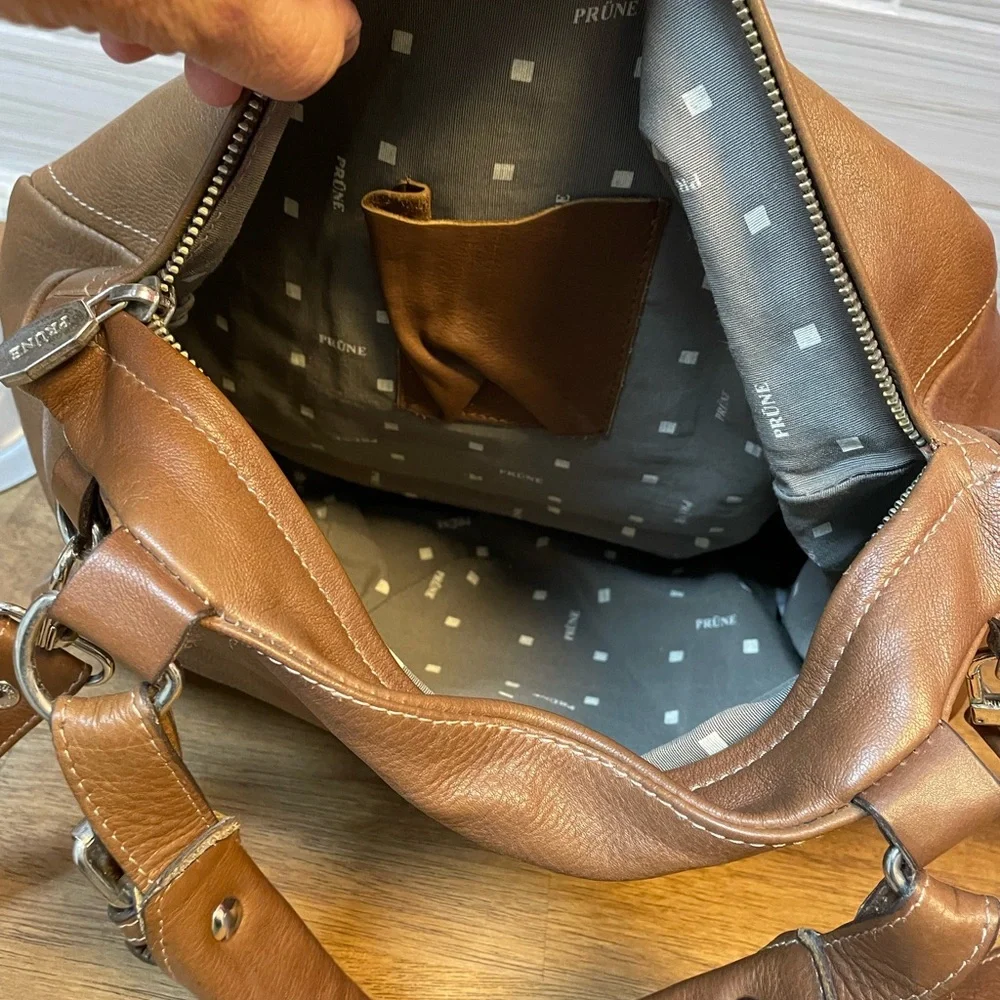 Classic Brown Leather Shoulder Bag -Crossbody Bag Women's Everyday Tote